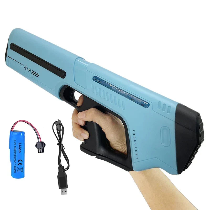 AquaBlaster Electric Water Gun — Auto-Refill, 10m Range
