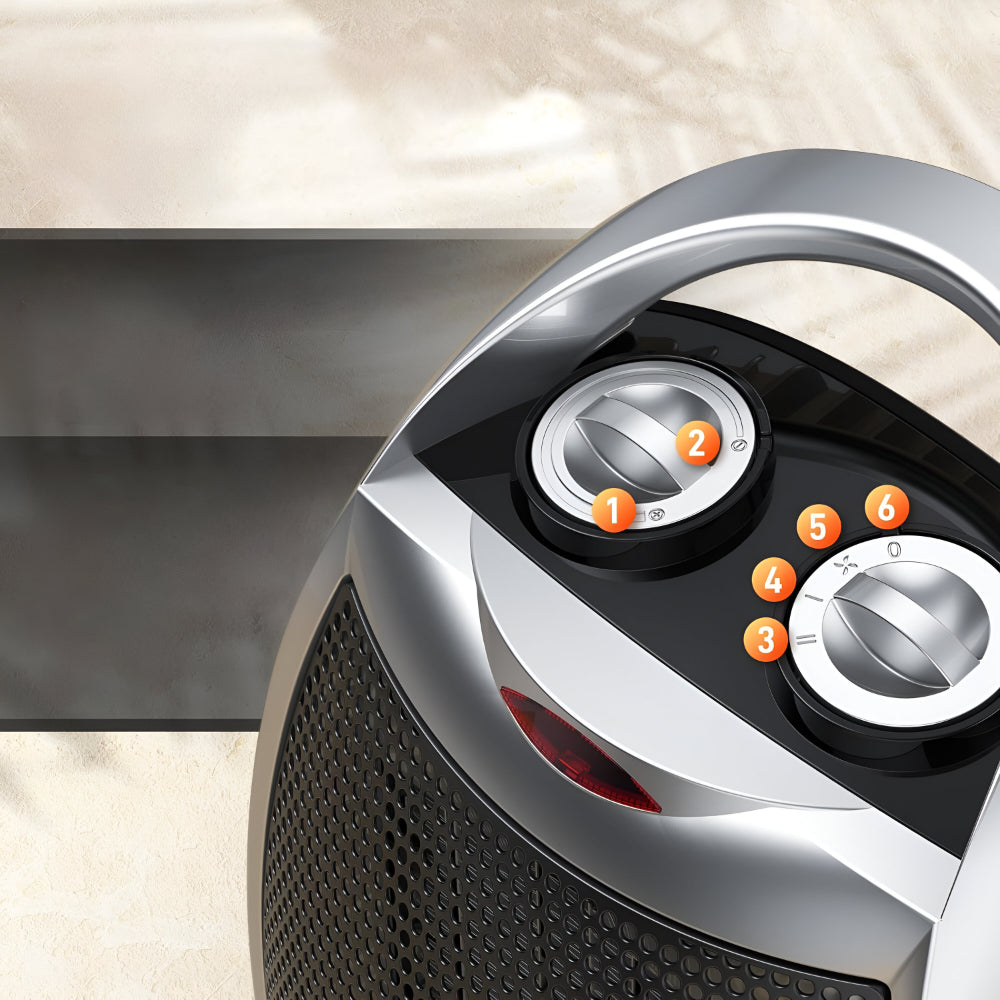 Aerotermă ceramică de 1500W - portabilă, eficientă energetic, încălzire rapidă, funcționare silențioasă