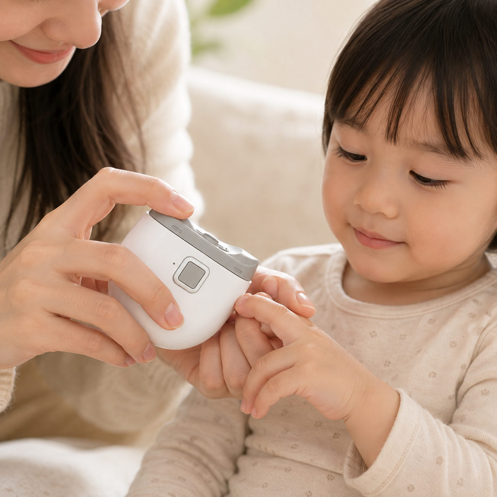 Electric Children's Nail Trimmer — Automatic Care with LED Light