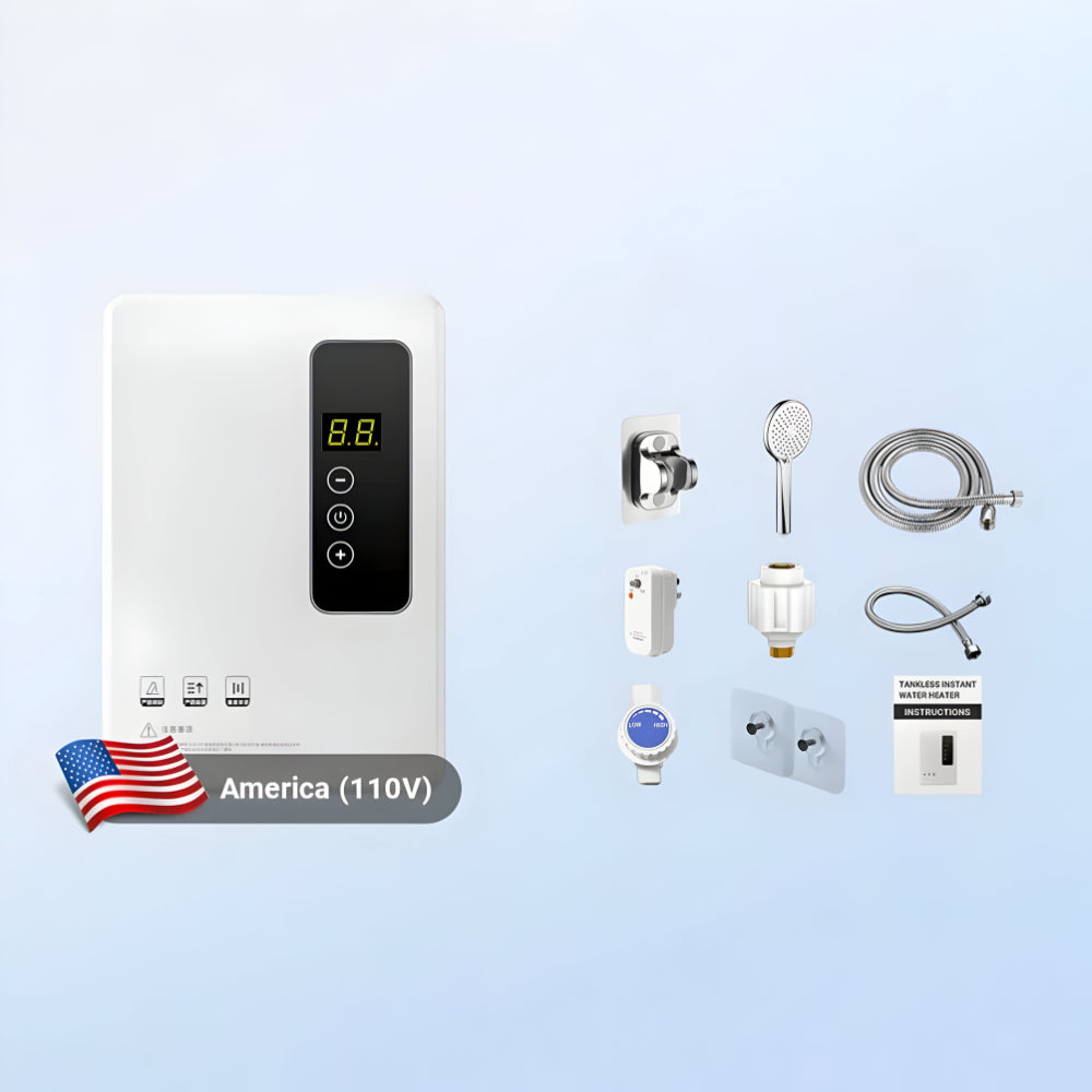 Încălzitor electric compact instantaneu de apă — eficient energetic, design aerodinamic