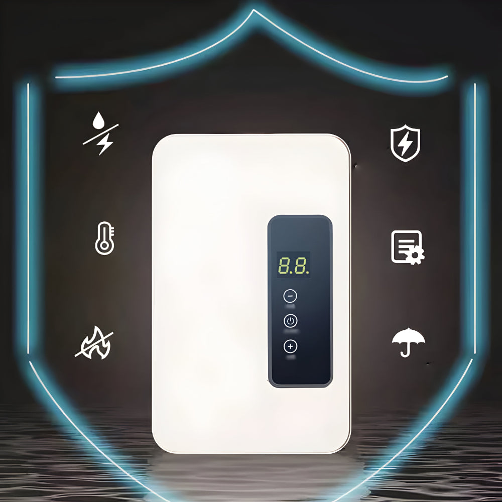 Încălzitor electric compact instantaneu de apă — eficient energetic, design aerodinamic