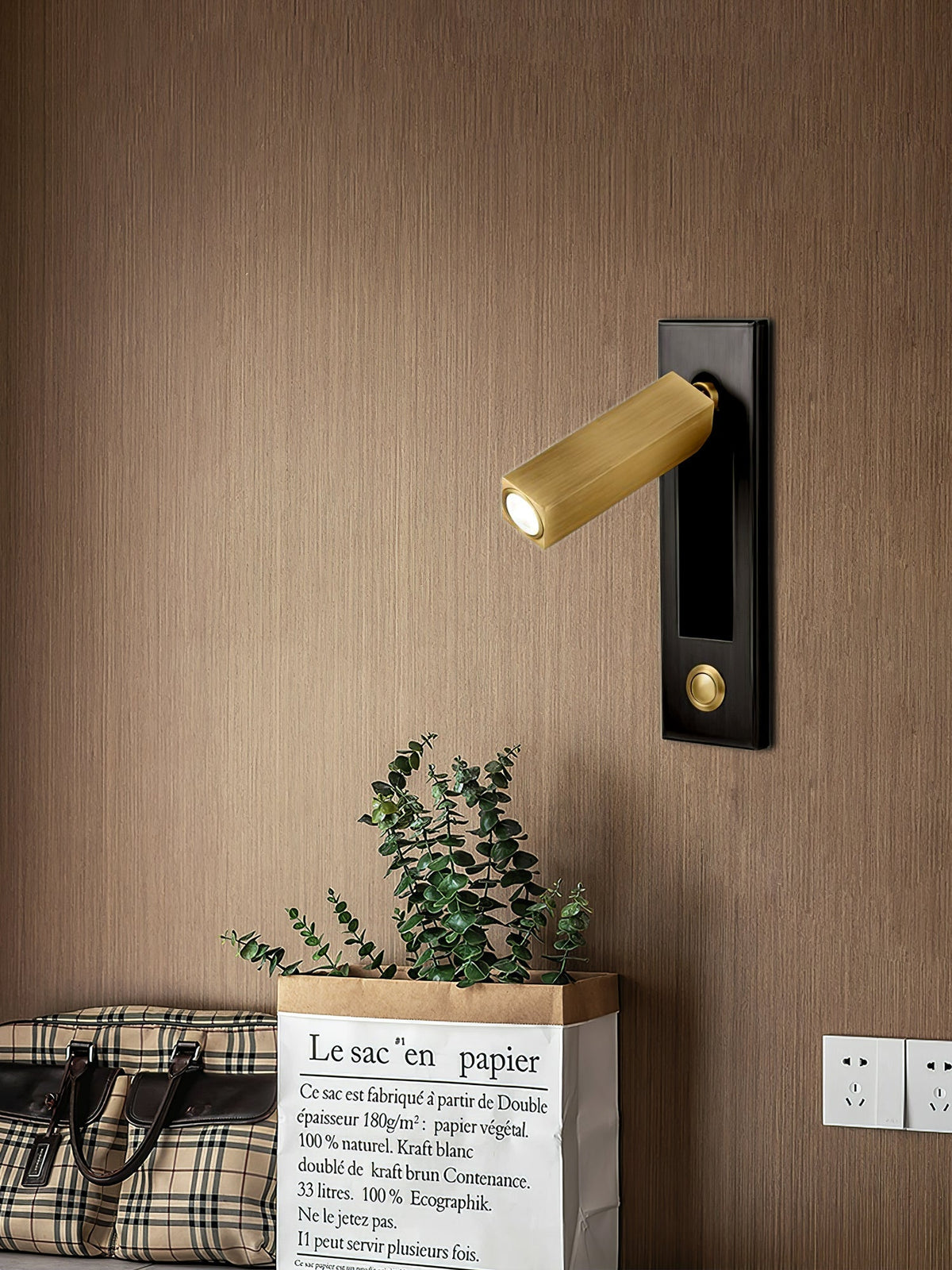 Flush Mounted Bedside Wall Sconce With Built In Table