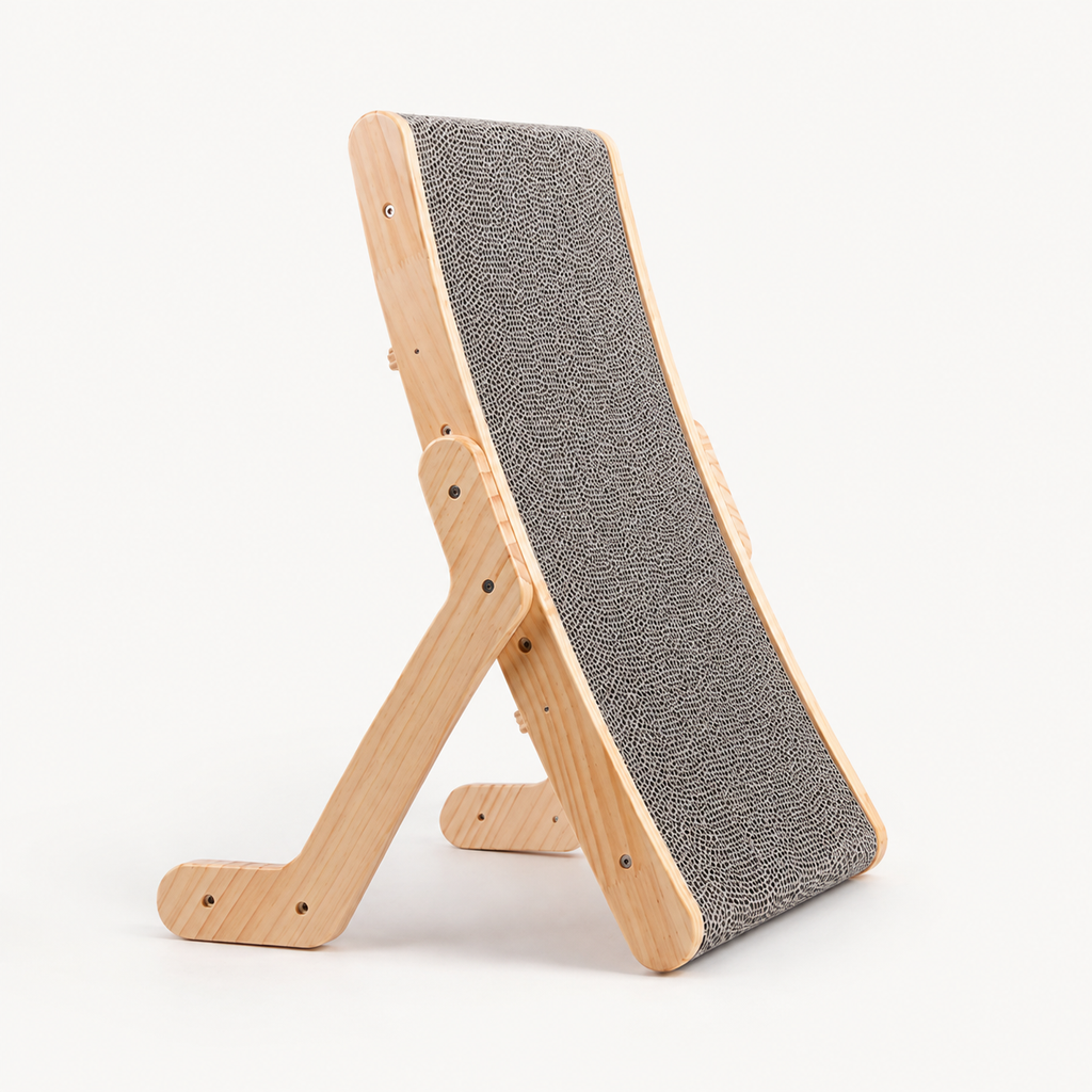 Ergonomische krabplank voor katten – Fitnessspeeltje met houten frame