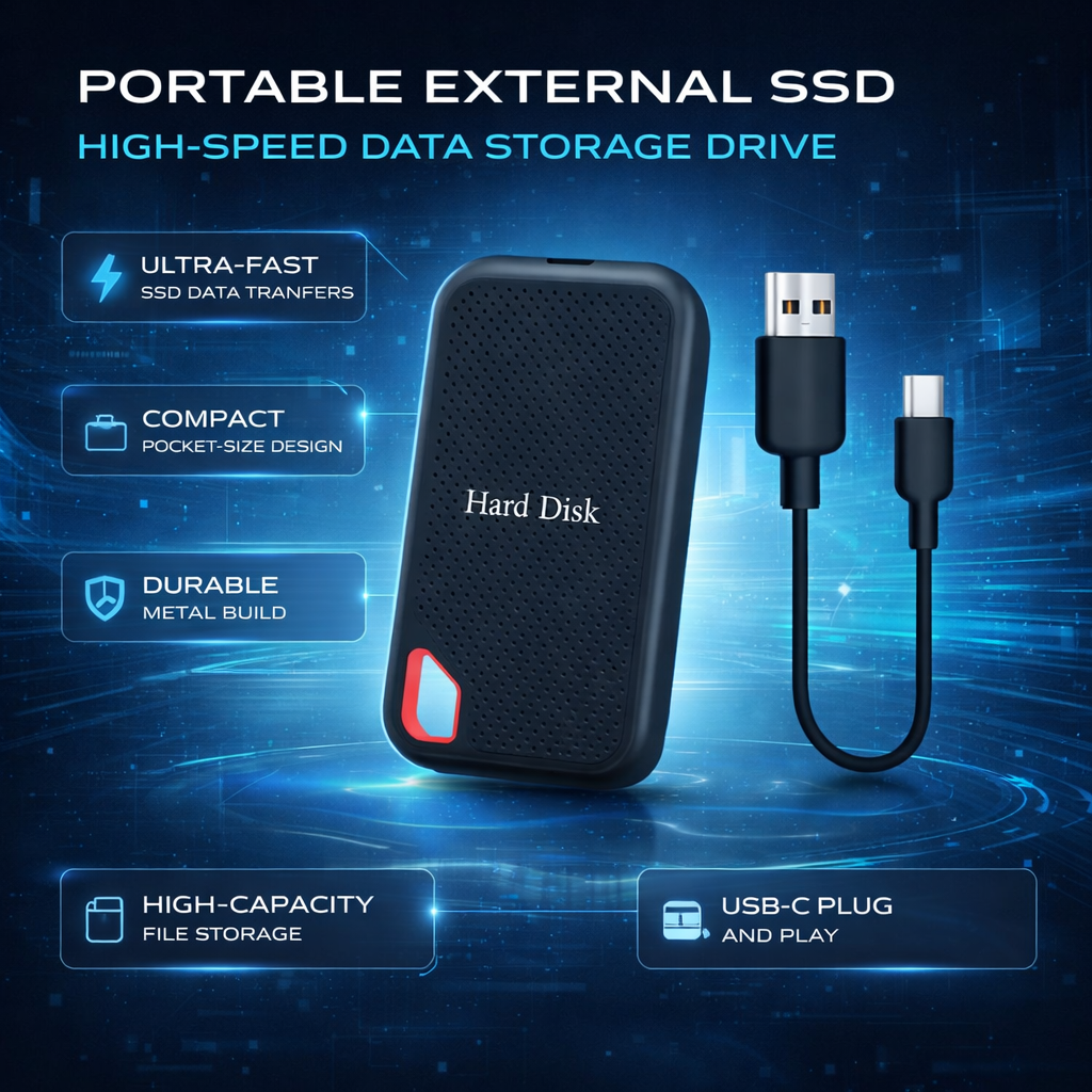 External SSD for Ultra Fast Transfers and Digital Convenience