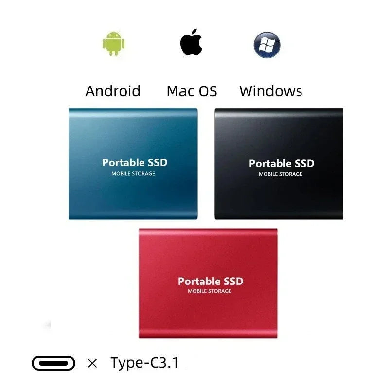 SSD extern portabil — port USB-C, performanță de mare viteză