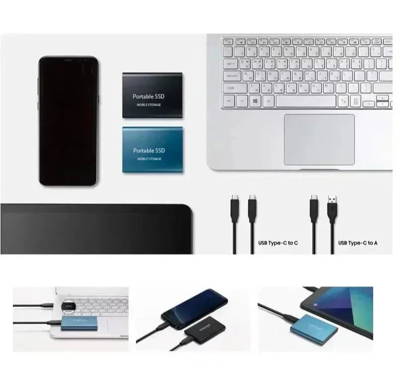 SSD extern portabil — port USB-C, performanță de mare viteză
