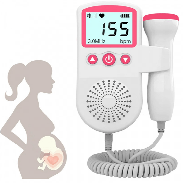 BabyPulse Portable Fetal Heart Monitor With LCD Display For Easy Home Monitoring