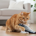 FinFlip Juguete de pez flexible para gatos — Movimiento de aleteo realista