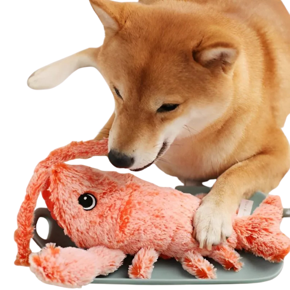 FloppyMotion タッチ作動式ロブスターくねくねぬいぐるみ犬用おもちゃ