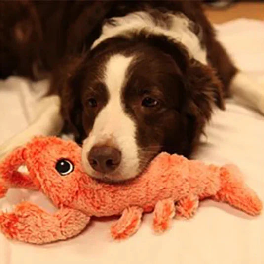 FloppyMotion タッチ作動式ロブスターくねくねぬいぐるみ犬用おもちゃ