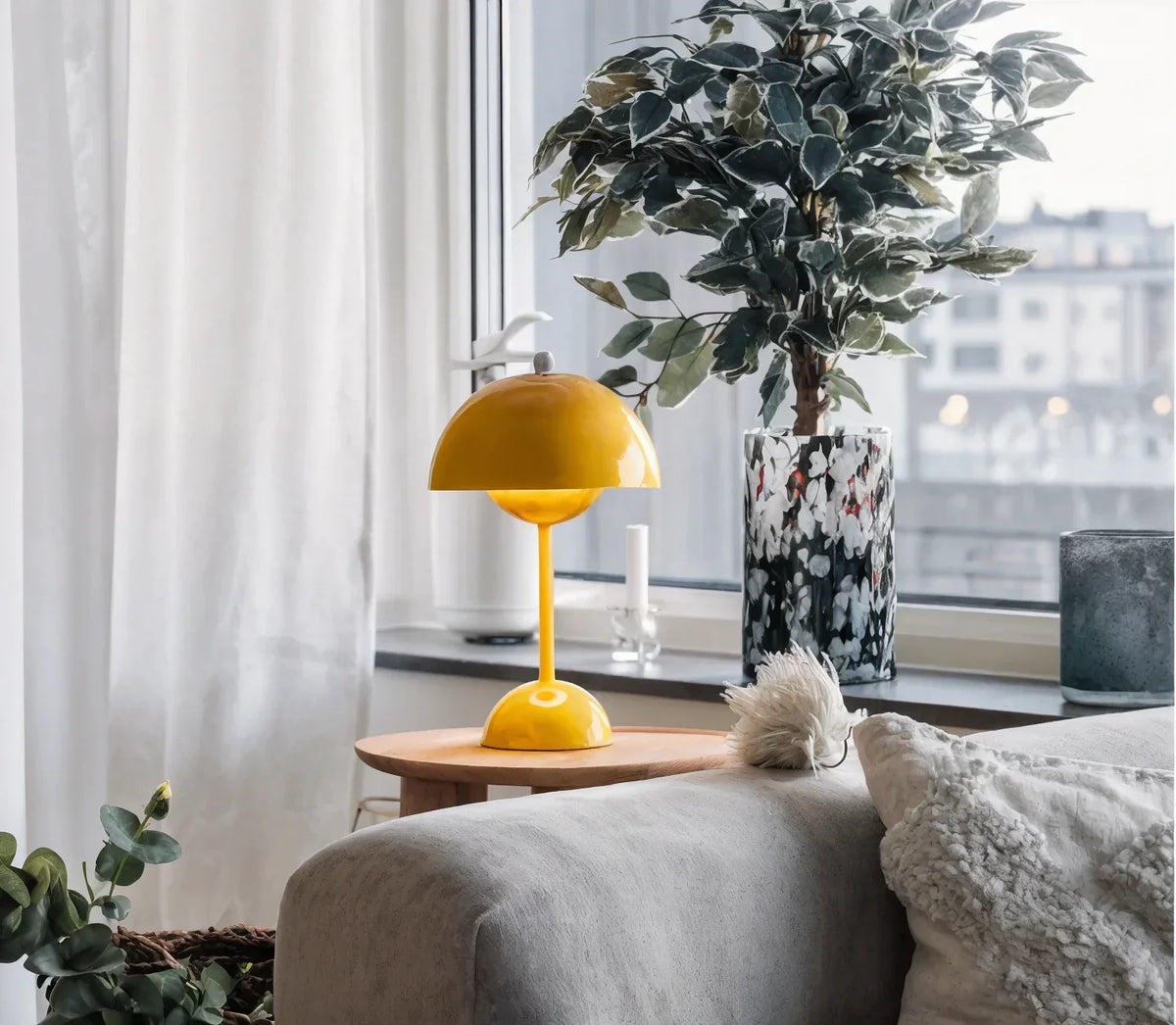 Flowerbud LED Table Lamp With Ambient Light For Calm Living Spaces