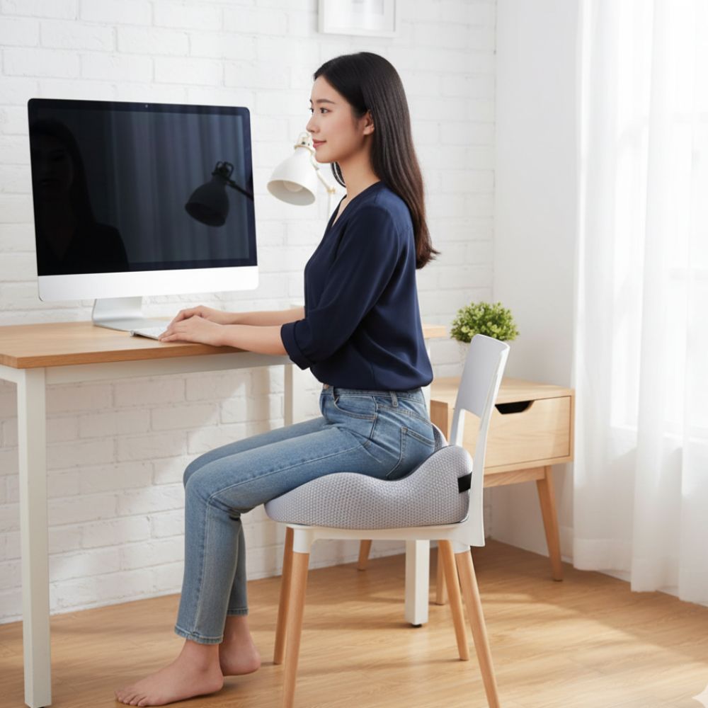 Ergonomikus memóriahabos ülőpárna — ortopéd kialakítás és farokcsont-tehermentesítés