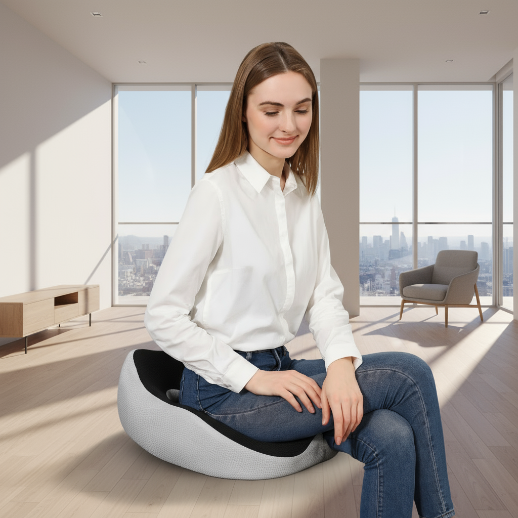 Ergonomikus memóriahabos ülőpárna — ortopéd kialakítás és farokcsont-tehermentesítés