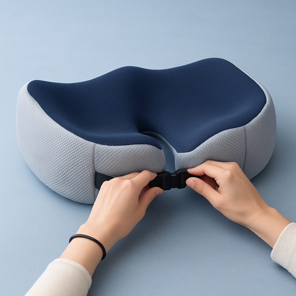 Ergonomikus memóriahabos ülőpárna — ortopéd kialakítás és farokcsont-tehermentesítés