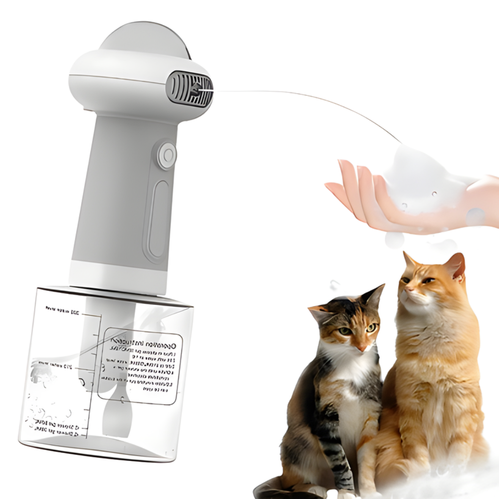 Pulverizator de baie FoamNest pentru animale - distribuitor portabil de spumă delicată