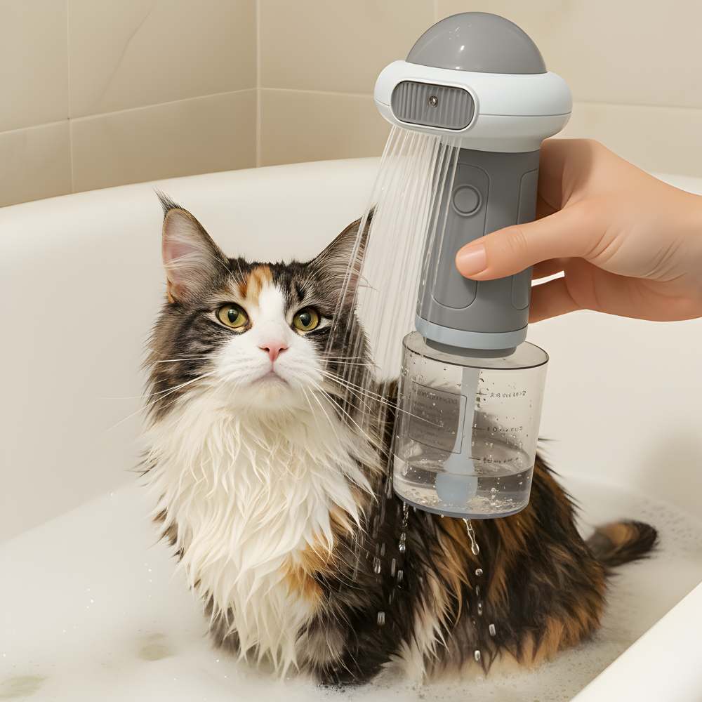Pulverizator de baie FoamNest pentru animale - distribuitor portabil de spumă delicată
