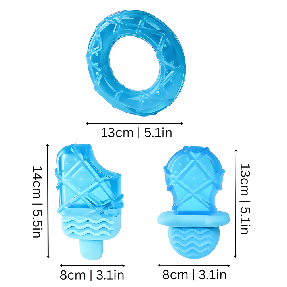 Jucărie de ros răcoritoare FrostBite pentru câini, congelabilă - relief texturat