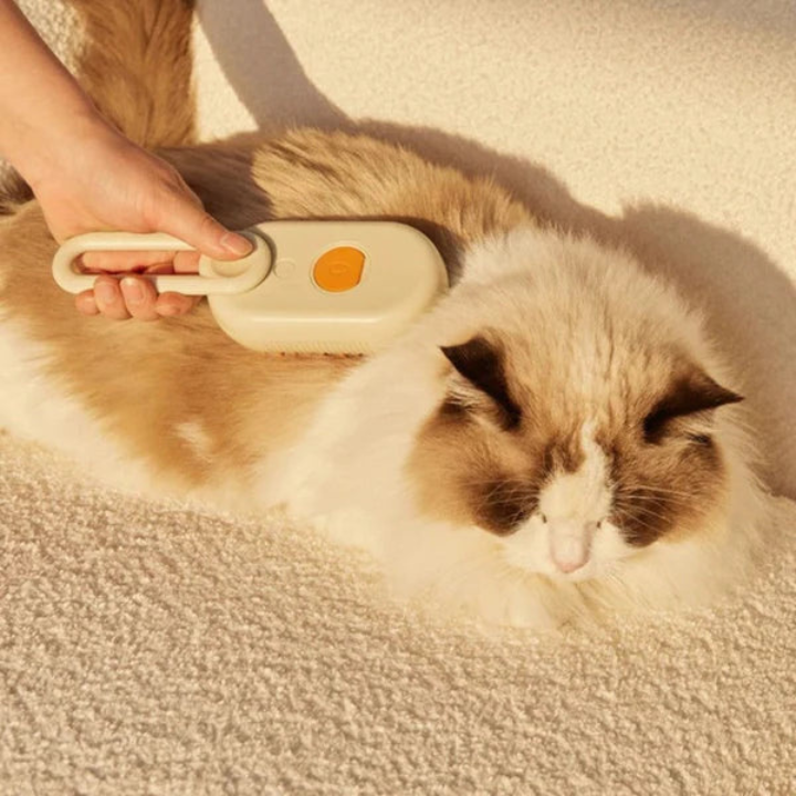 FurEase 猫用スチームグルーミングブラシ - 温かいミスト、簡単グルーミング