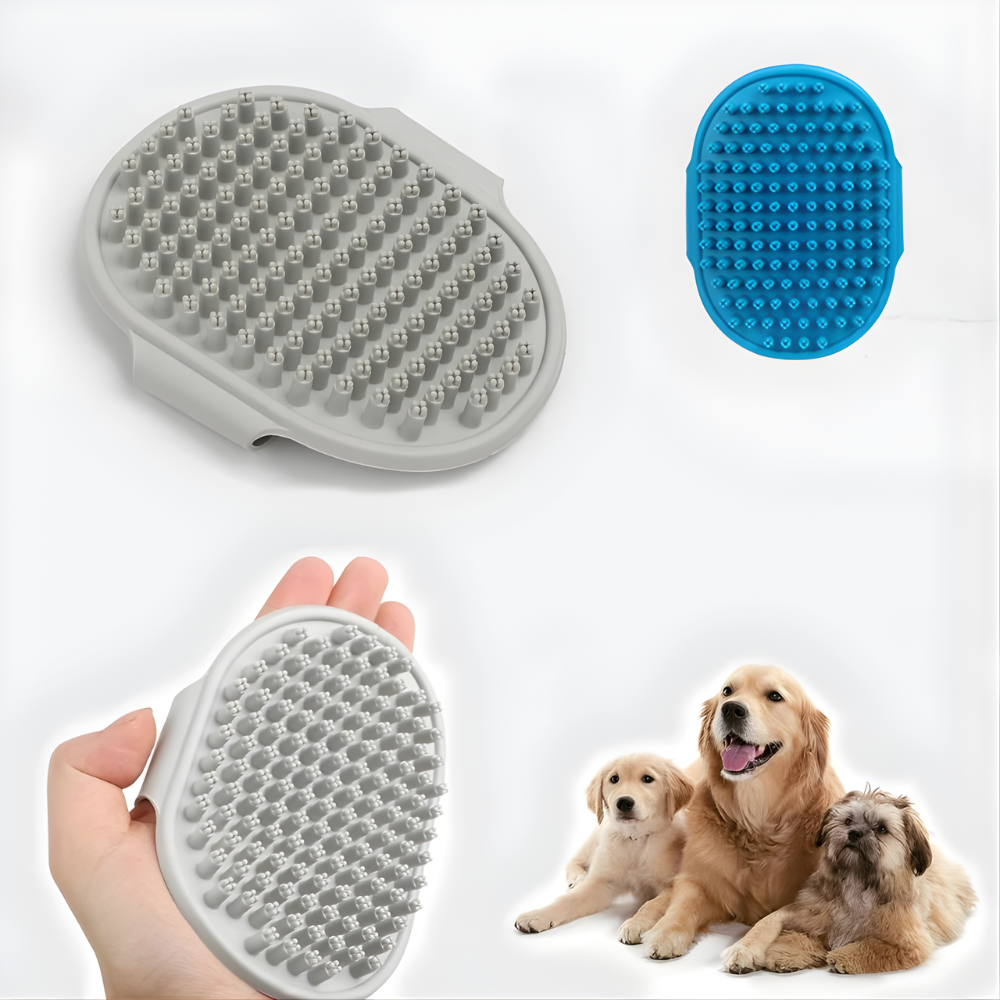 Perie de cauciuc ajustabilă FurFlex pentru toaletarea delicată a animalelor