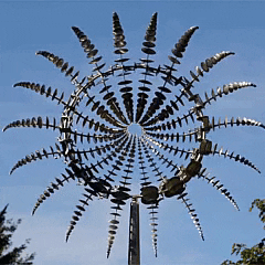 Espiral de viento de metal para jardín y exterior, decoración resistente al óxido - Esilora