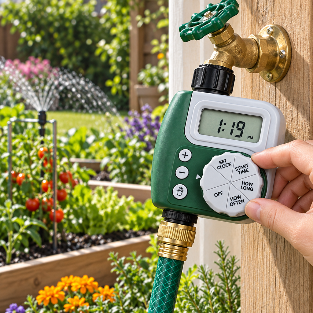 Digital Garden Watering Timer — Automatic Schedule Control