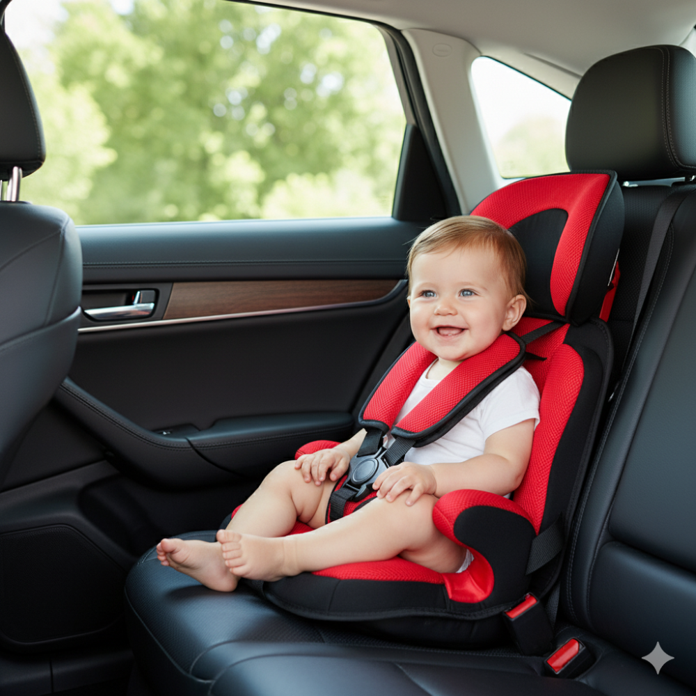 Scaun de înălțare portabil și ușor pentru copii - scaun auto compact pentru călătorii