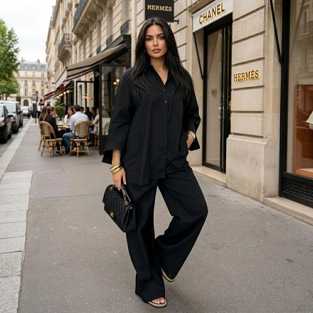 L'Ensemble "Ébène™" – Élégance Parisienne & Confort Pur