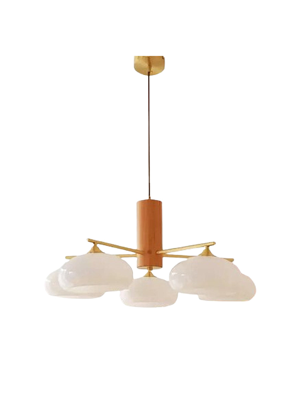 Medieval Log Style Vintage Glass Chandelier | Esilora
