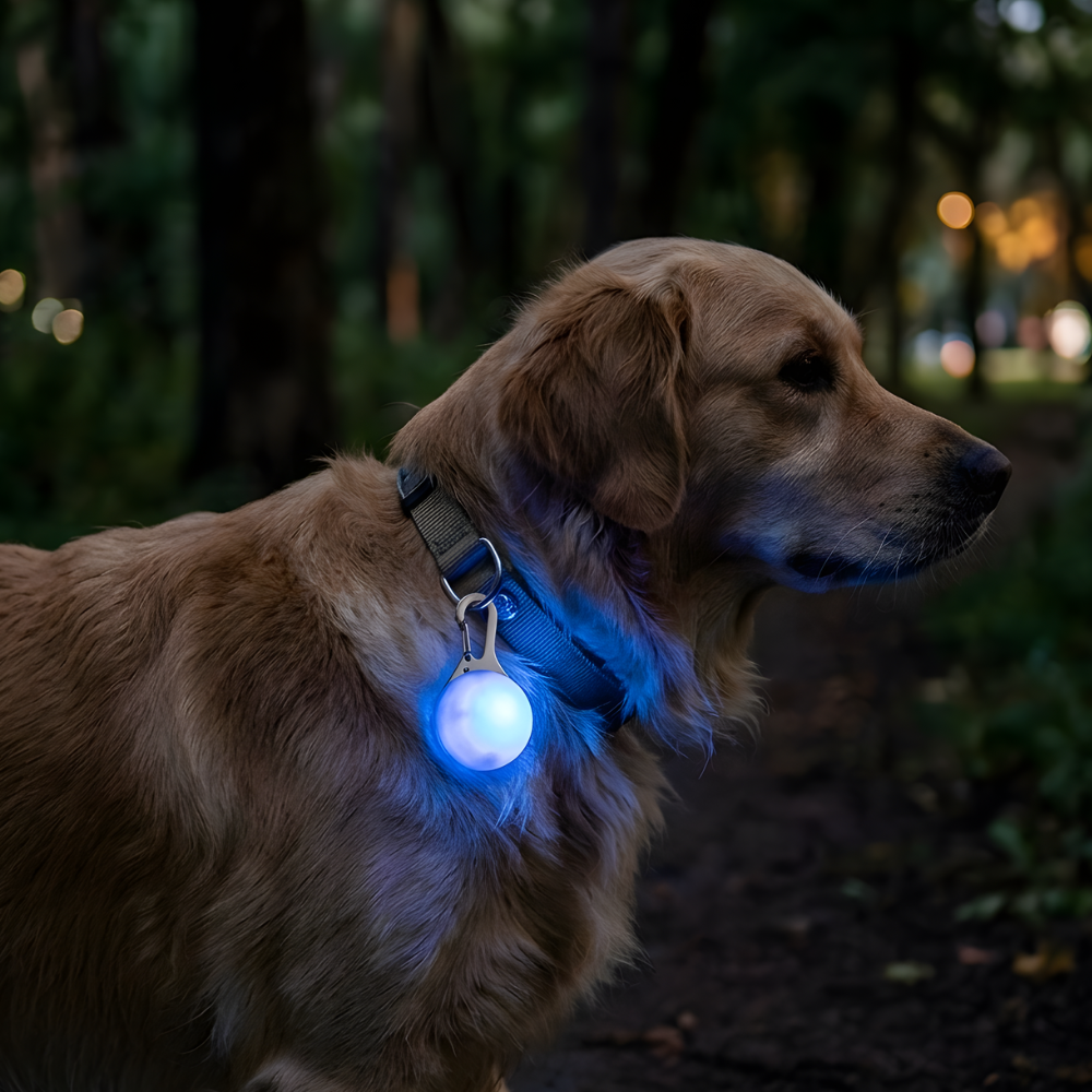 Zgardă de siguranță luminoasă GlowGuard pentru câini — Vizibilitate nocturnă cu clips