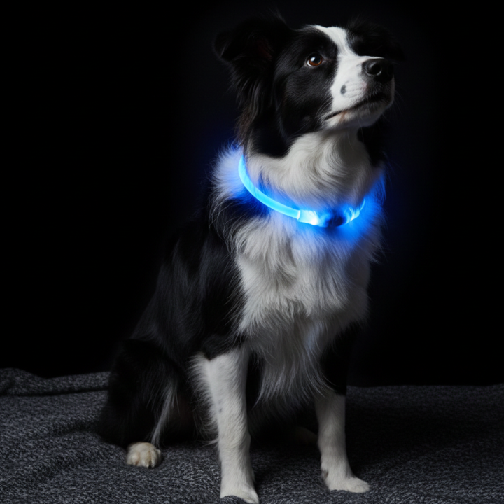 GlowPaw LED発光犬用首輪 - 明るく多方向から視認可能