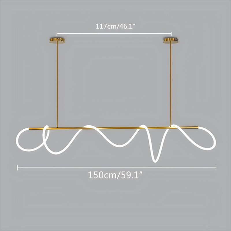 Modern Long Hose Led Pendant Light for Dining Room - Orntli