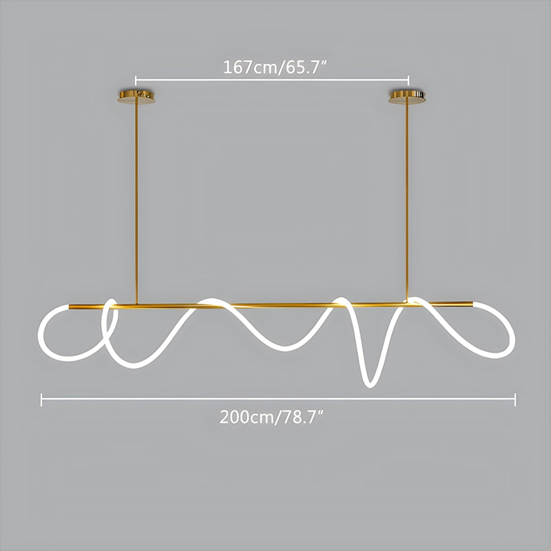 Modern Long Hose Led Pendant Light for Dining Room - Orntli