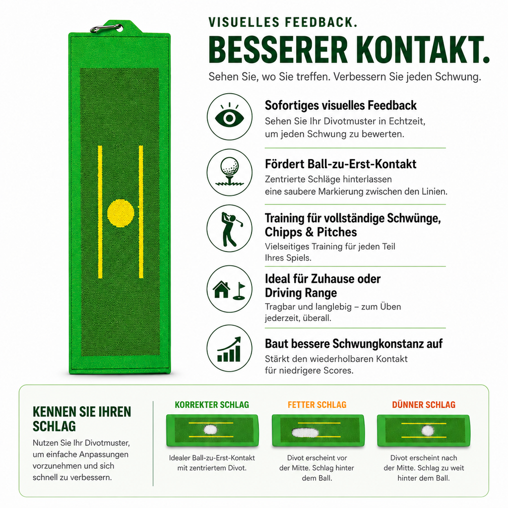 Golfütés-gyakorló - precíziós segédeszköz vizuális visszajelzéssel