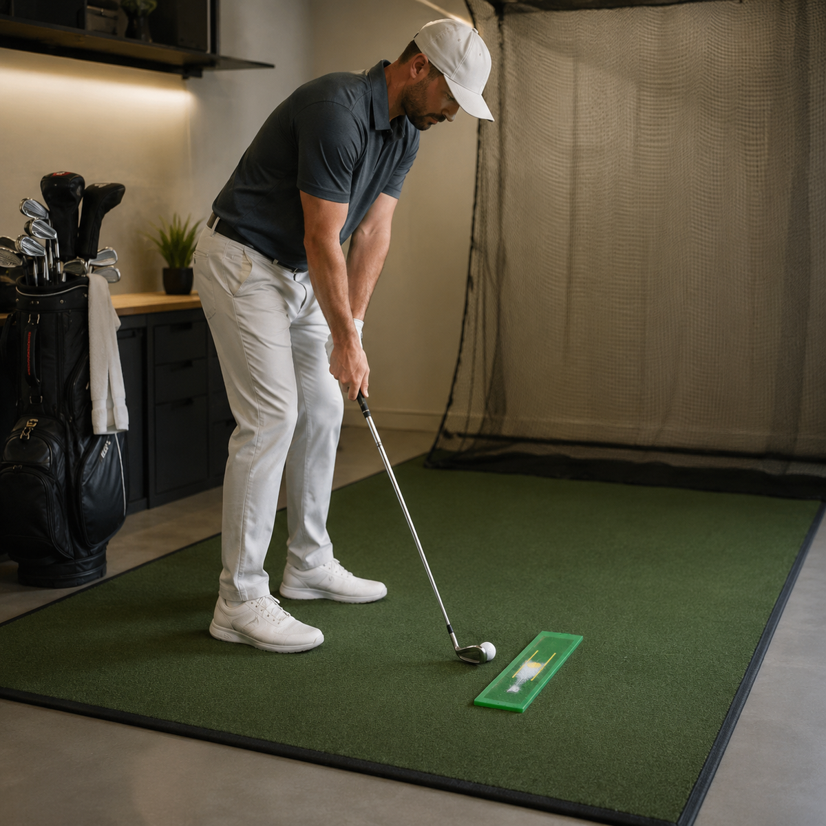 Golfütés-gyakorló - precíziós segédeszköz vizuális visszajelzéssel