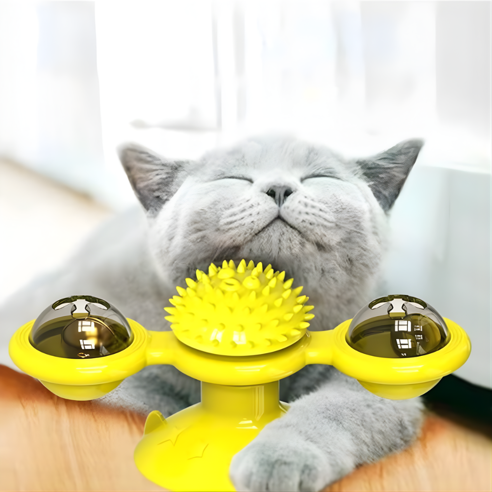 SpinBloom Interactive Windmill Cat Toy — Spinning Catnip Play