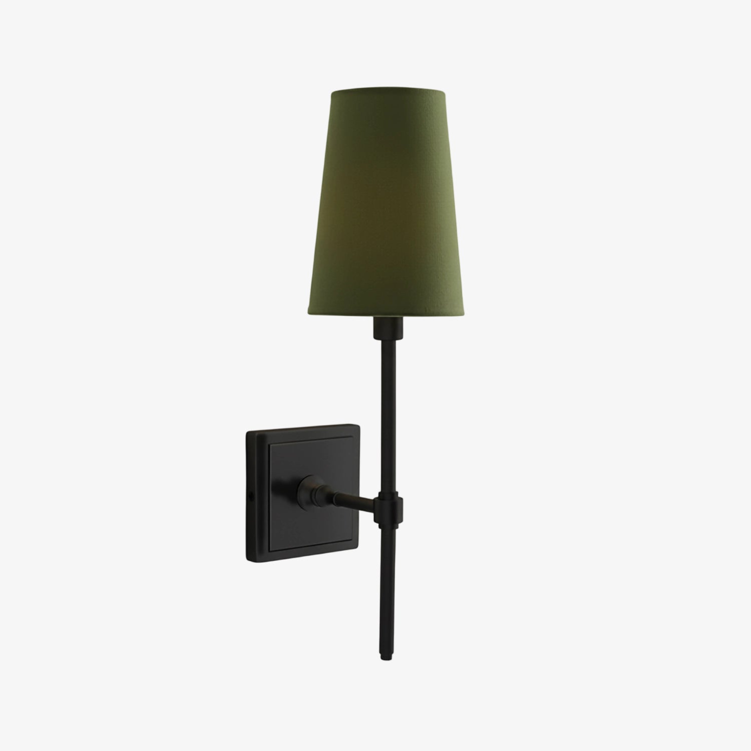 Rowan Elegant White-Linen Shade Wall Lamp – Retro Metal Wall Light for Bedroom & Hallway | Esilora
