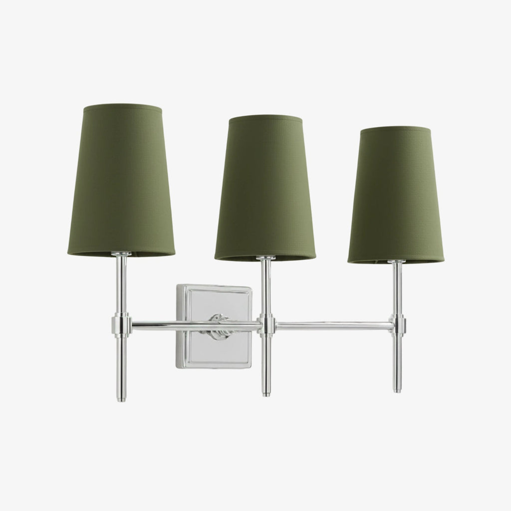 Rowan Elegant White-Linen Shade Wall Lamp – Retro Metal Wall Light for Bedroom & Hallway | Esilora