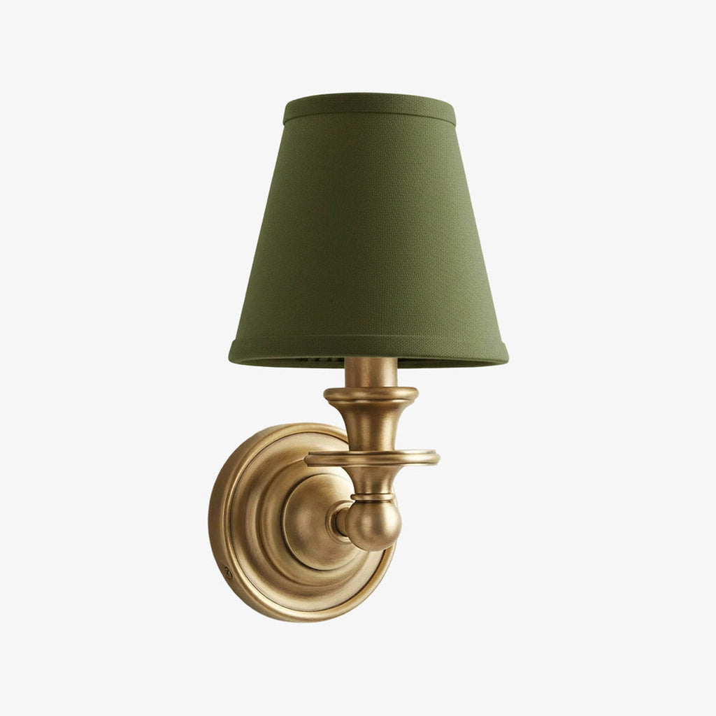 Rowan Drum Shade Wall Sconce – Fabric Sconce Light for Cozy Cottage Lighting | Esilora