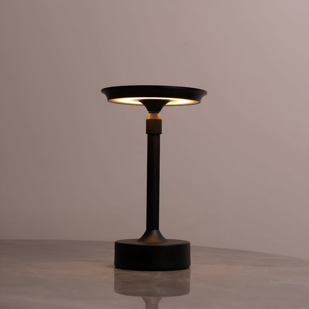 Modern Aluminum Table Lamp — Dimmable LED, Wireless, Warm White Illumination