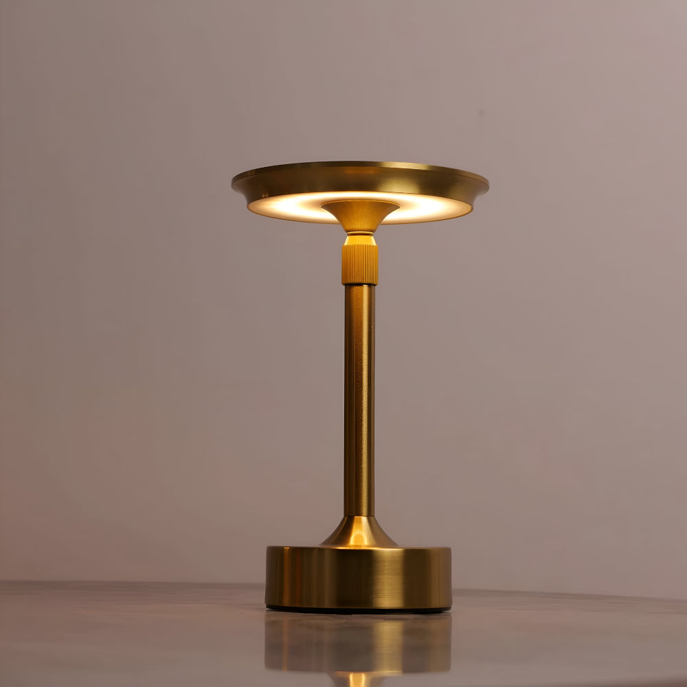 Modern Aluminum Table Lamp — Dimmable LED, Wireless, Warm White Illumination