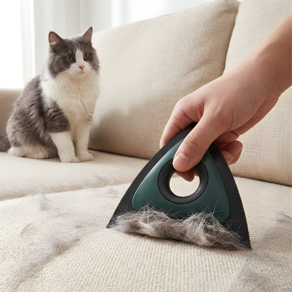 HairLift 手動式猫の抜け毛取り - 角度付きエッジ、繰り返し使える設計