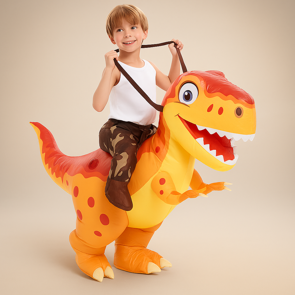 Costum gonflabil de dinozaur pentru copii — Costum ușor de Halloween
