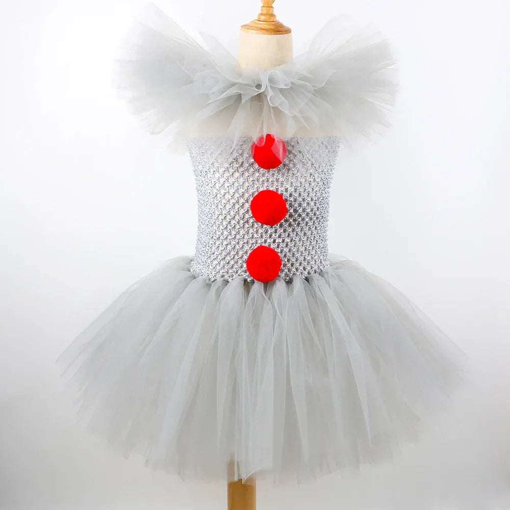 Rochie de carnaval pentru fete, cu fustă din tul și mâneci bufante plisate
