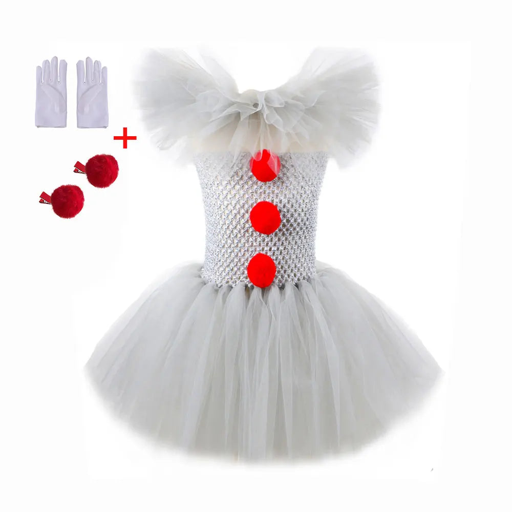 Rochie de carnaval pentru fete, cu fustă din tul și mâneci bufante plisate