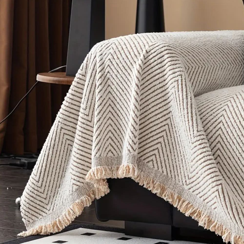 CloudWeave Herringbone Sofa Cover For Homes With Splashproof Non Slip Backing