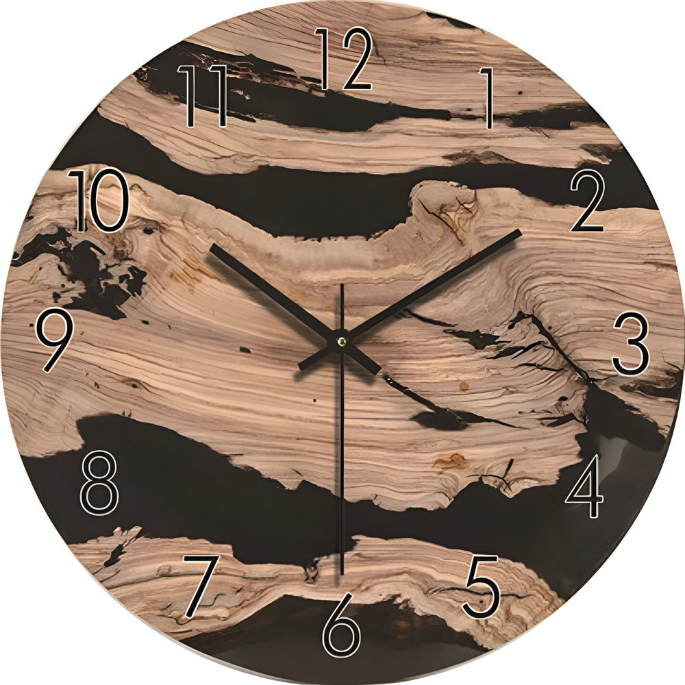 Silent Quartz Movement Wooden Wall Clock – Minimalist Design - Esilora