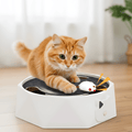 HuntNest インタラクティブ猫用おもちゃ - 動くパッドでネズミを追いかけるゲーム