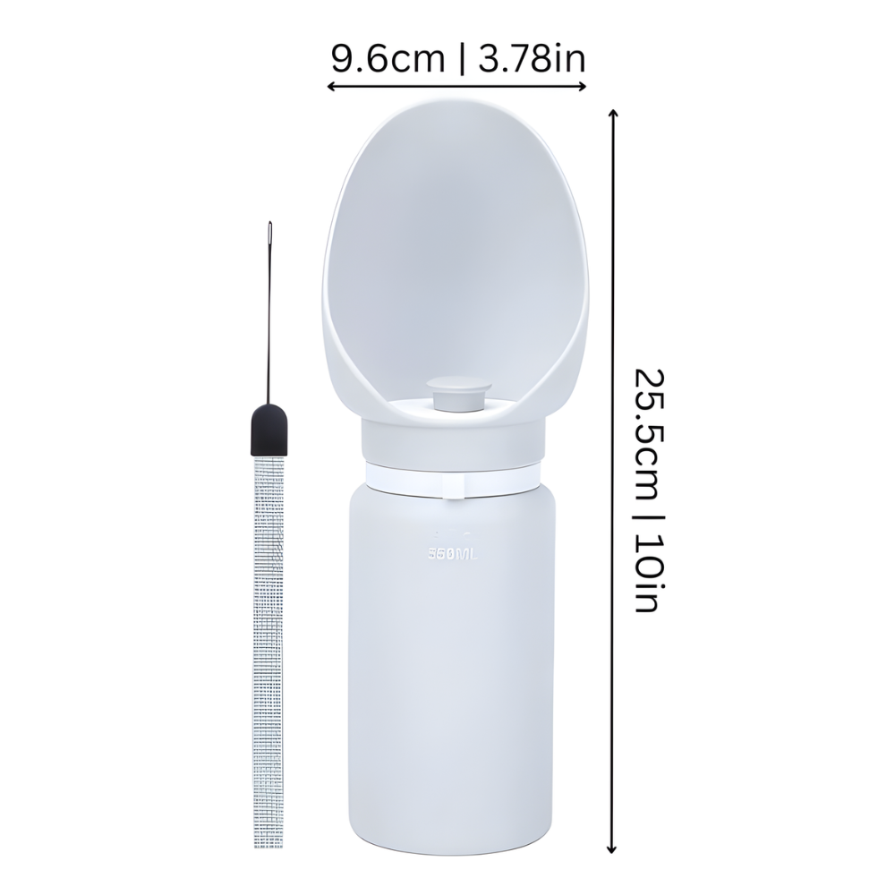 Sticlă pliabilă HydroFold pentru apă, pentru câini, cu bol extensibil