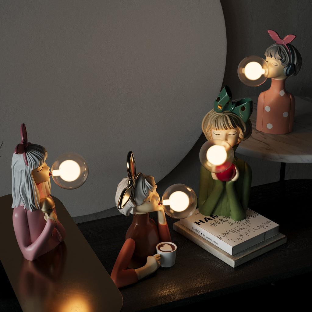 Lampada da tavolo Ardenza SophiLux — base in legno, paralume in tessuto