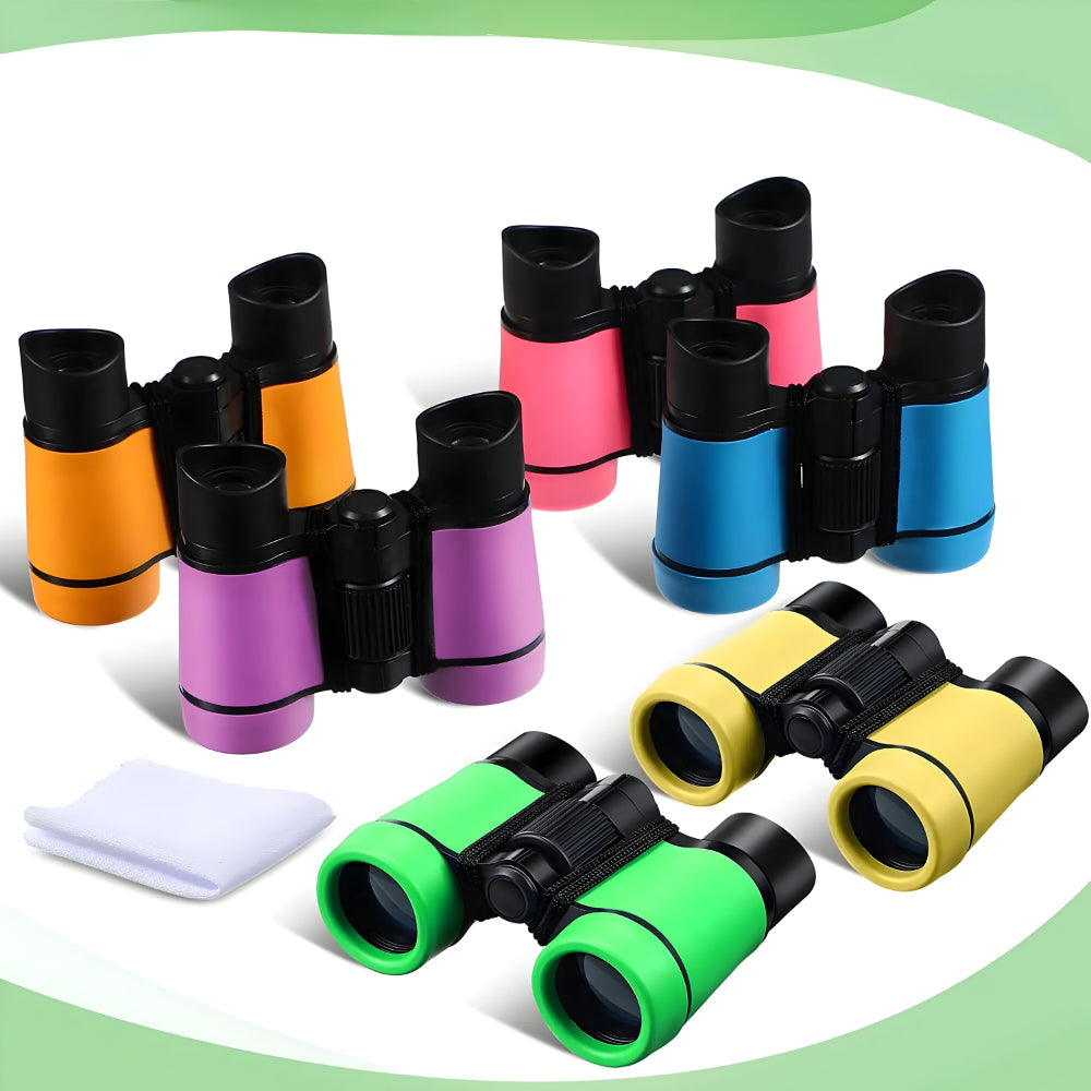 Binoclu de jucărie pentru copii, 4x30 mm — design compact, prindere sigură